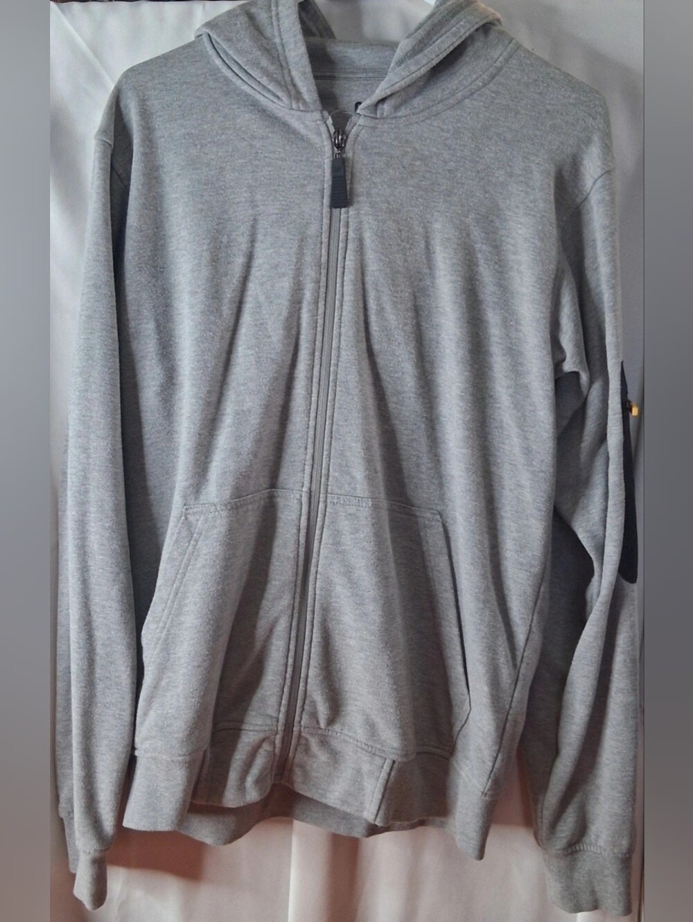 Caterpillar Mens Full Zip Hoodie Gray Medium